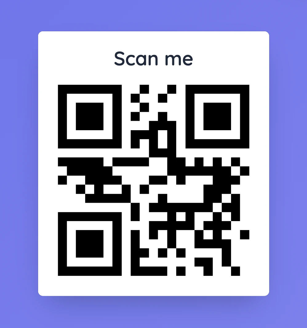 A QR code displayed on the Sabura board