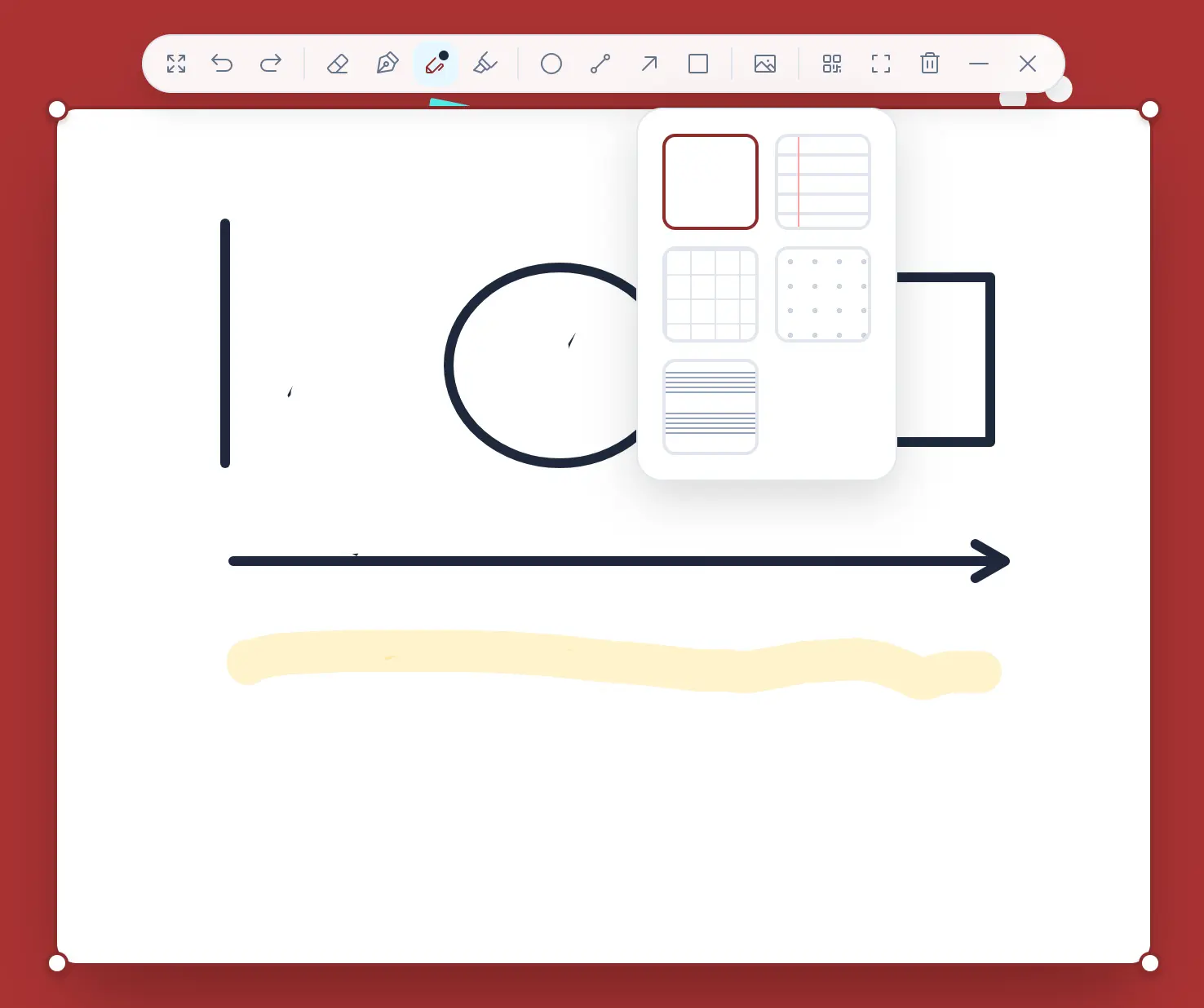 Plain, lined, grid, dotted, and music backgrounds in Sabura Draw
