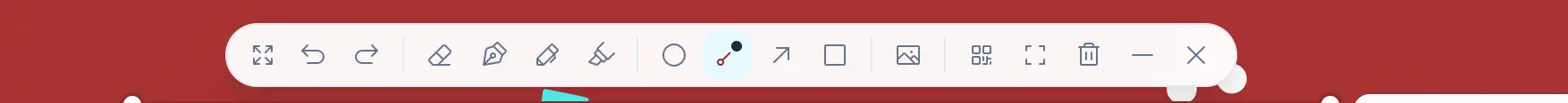 Sabura Draw toolbar with undo, drawing tools, shapes, backgrounds, QR sharing, fullscreen, and window controls